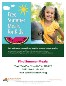 Summer Meals Site flyer