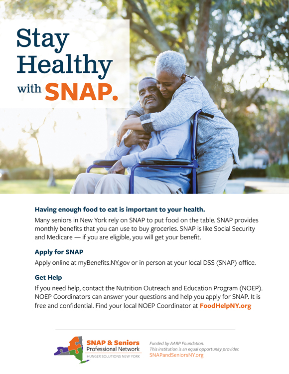 snap and seniors flyer image