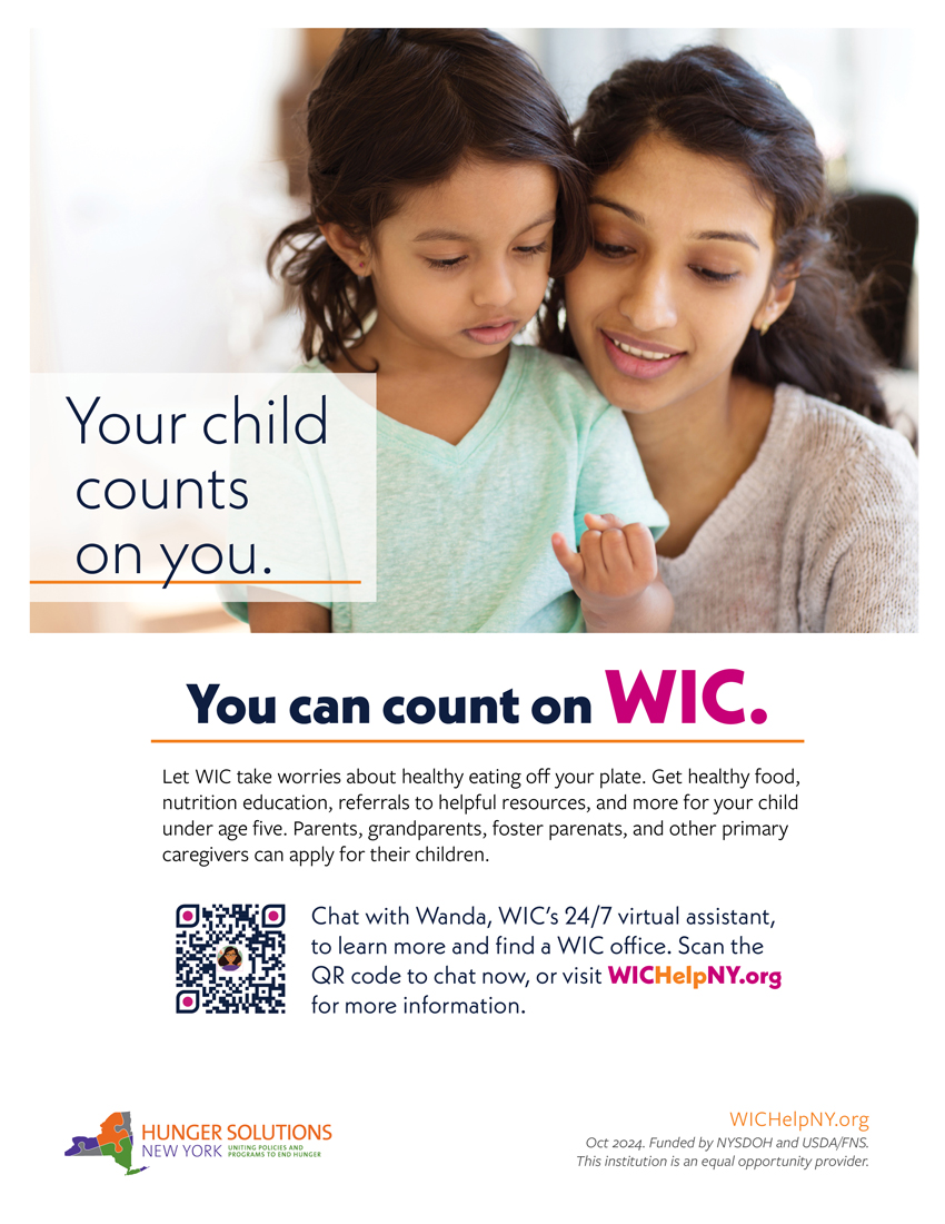 image of flyer promoting WIC for kids over age one