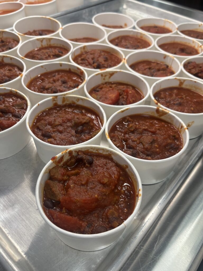 small cups of chili