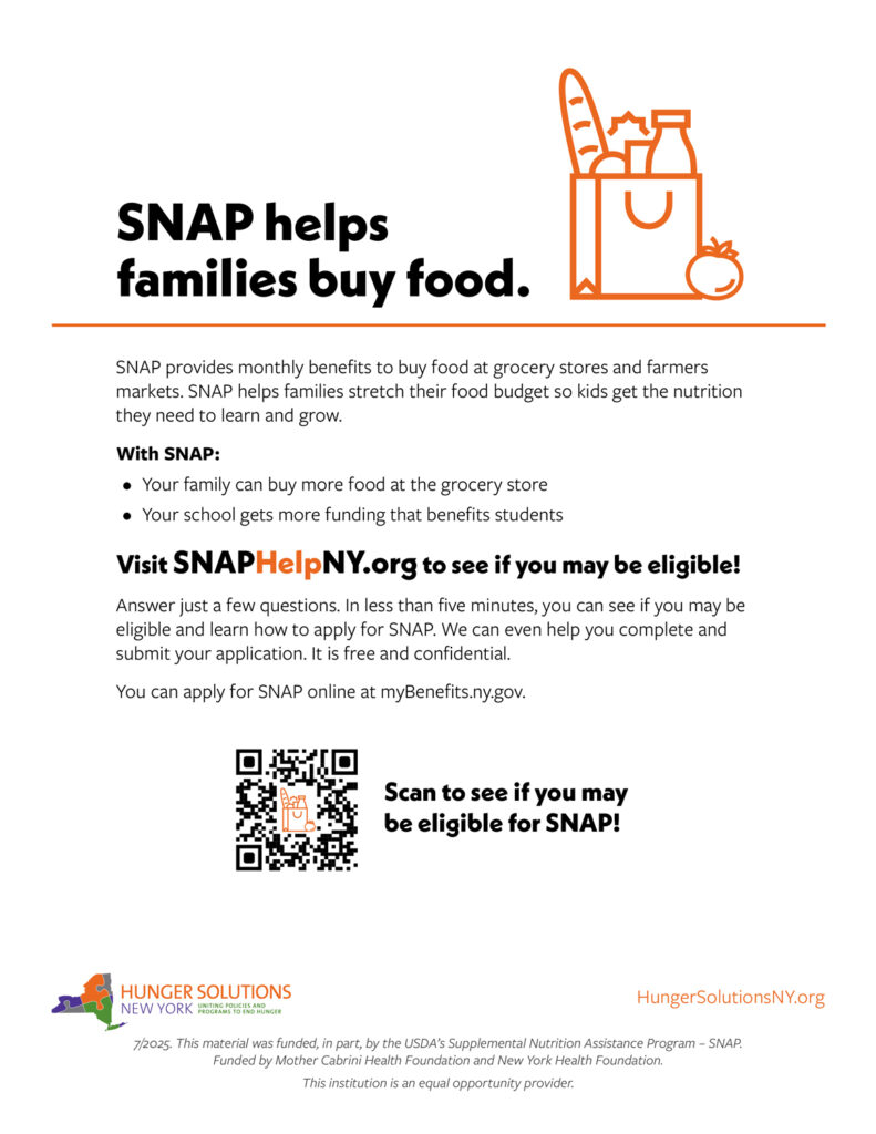 SNAP flyer image