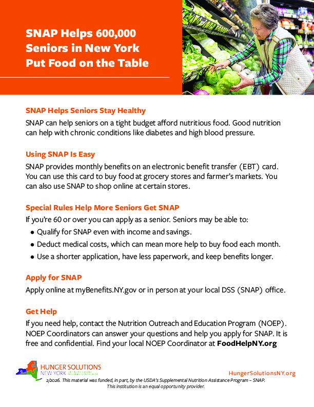 SNAP and Seniors flyer image