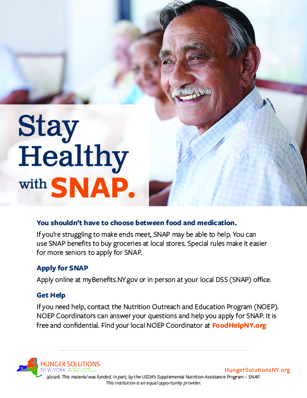 snap and seniors flyer image