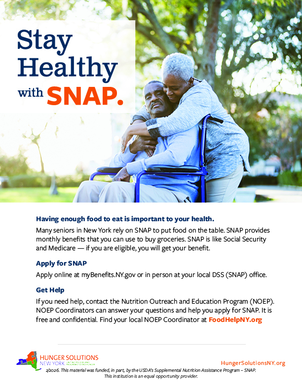snap and seniors flyer image