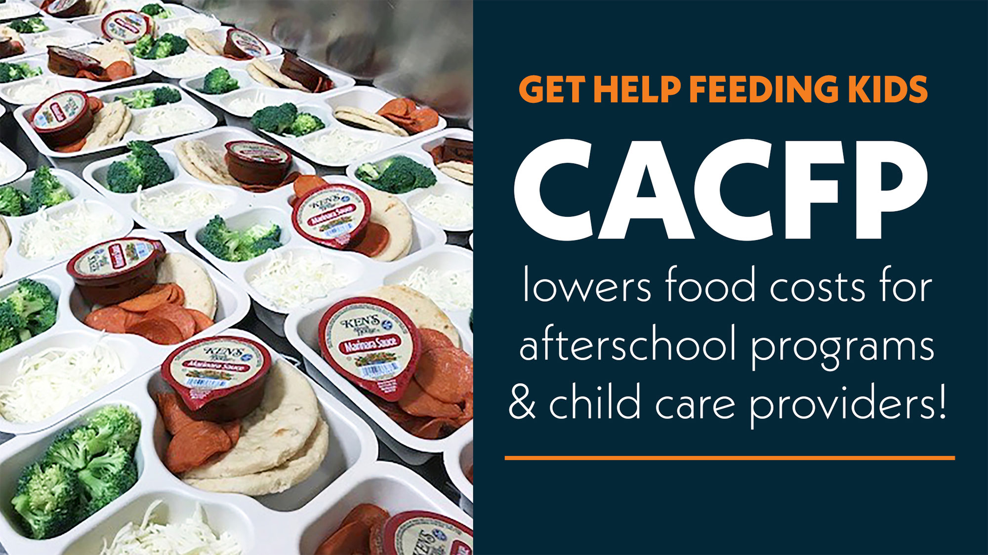 social media graphic: CACFP lowers food costs for programs