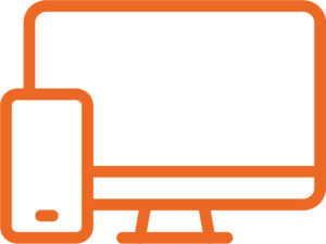 drawing of computer and phone